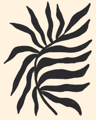 Black Silhouette Textured Branch