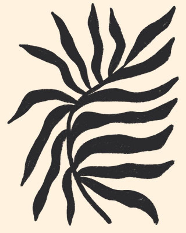 Black Silhouette Textured Branch