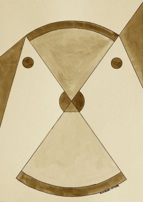 Brown Geometric Balance