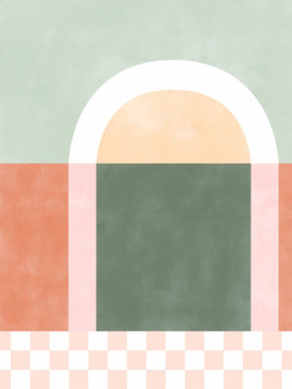 Geometric Composition With Pastel Colors