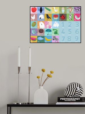 Cute Colorful Alphabet and Counting Illustration