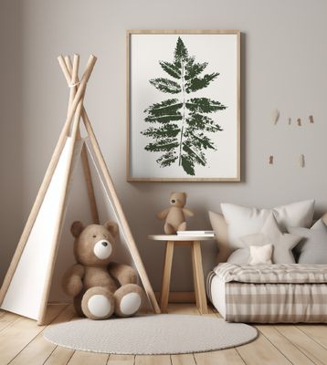 Oak Leaf Print (green)