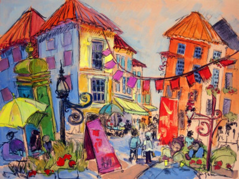 Vibrant Street Scene