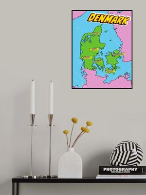 Denmark Pop Art Map