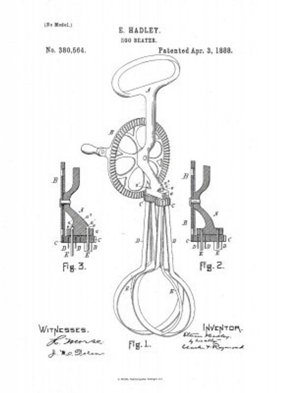 Egg Beater Patent 1888