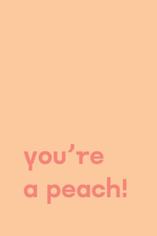 You're Peach Text Poster