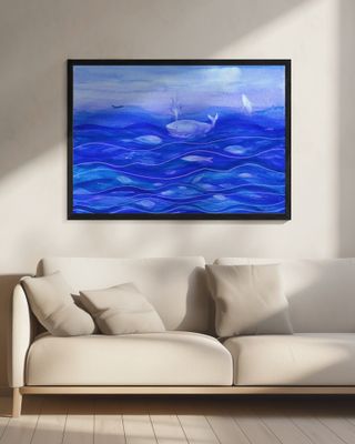 Serene Blue Ocean Scene