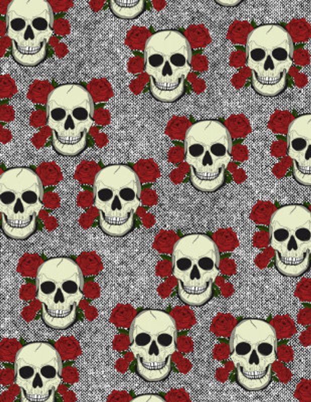 Skull and Roses Vintage