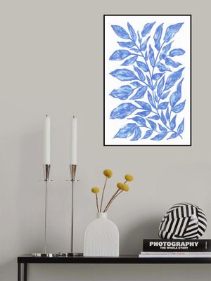 Botanical Illustration Of Blue Leaves