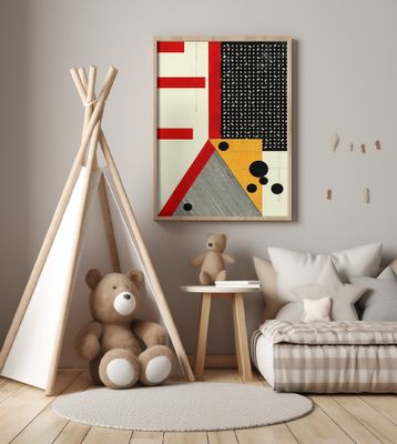 Bold Red Lines and Black Dots