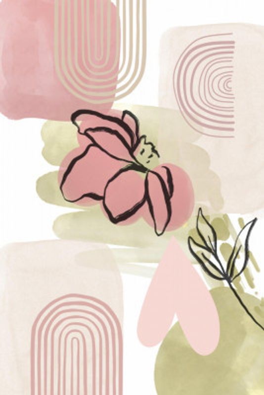 Botanical Pink Green 3