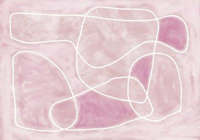 Pastel pink line drawing