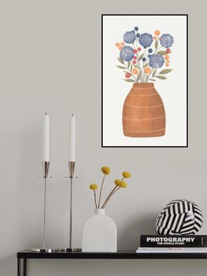 Terracotta Vase Filled With Flowers
