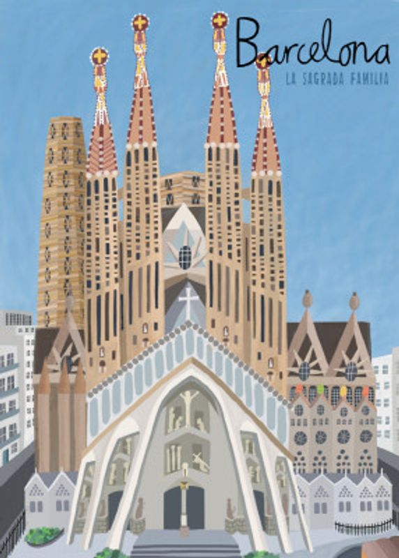The Sagrada Familia, Barcelona by Artist Carla Daly
