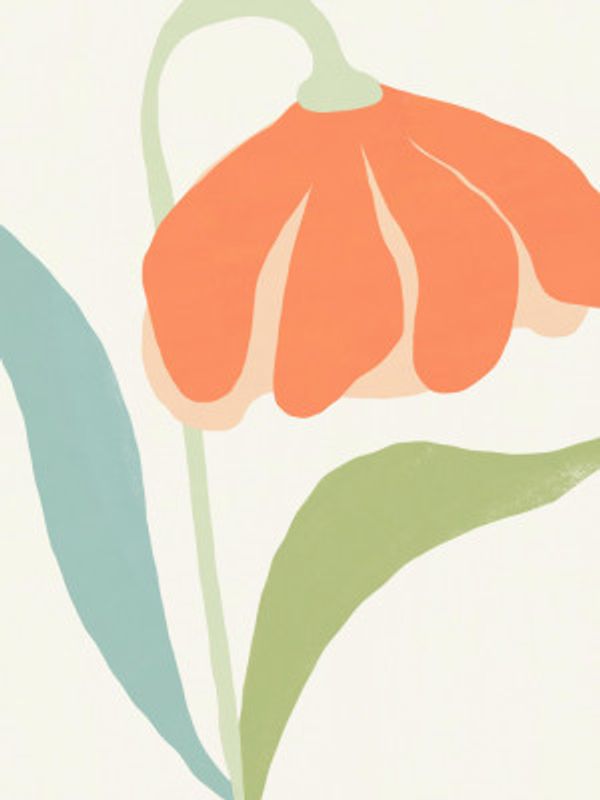 Abstract Flower and Leaves