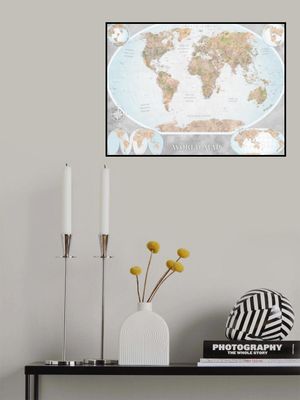 Classic world map in watercolor, Therese