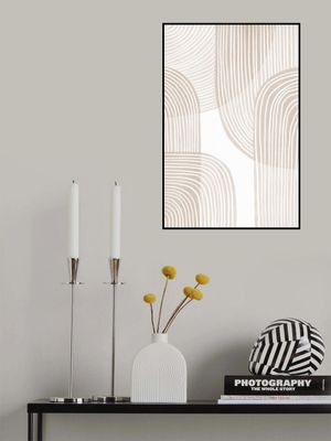 Abstract Beige Line Art