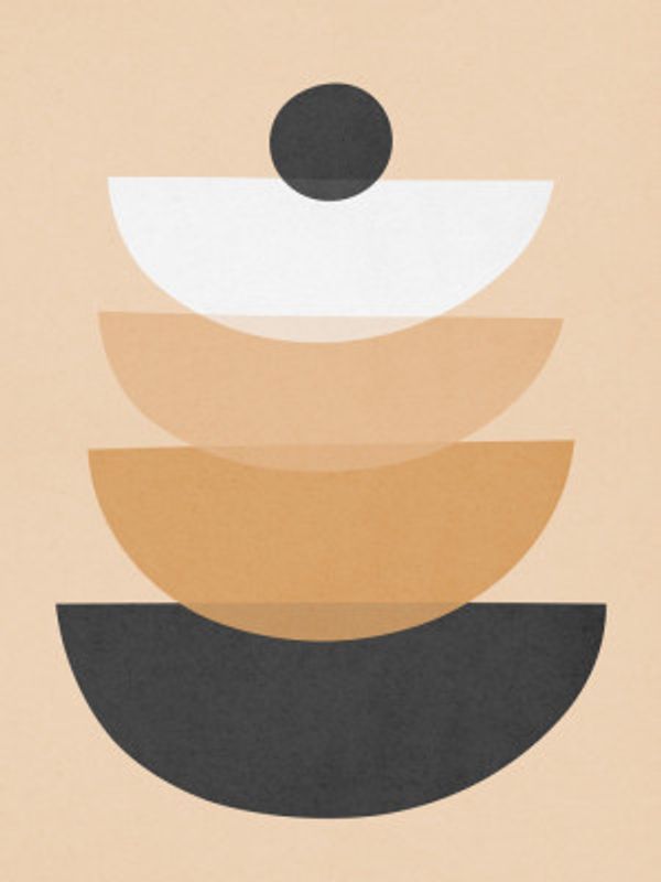 Organic Geometry Semicircles Pattern