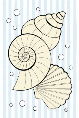 Minimalist Yellow Seashells