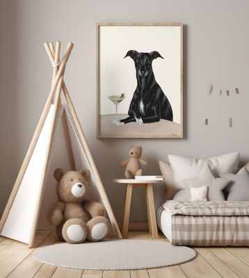 Classy Greyhound with Martini