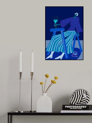 Just one glass.  Lady drinking wine