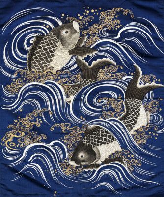 Carp In Waves During Meij Period