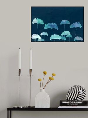 Blue Flowers Silhouette