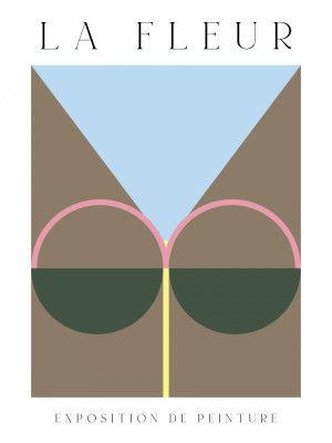 La Fleur Geometric Flowers Poster Set 2