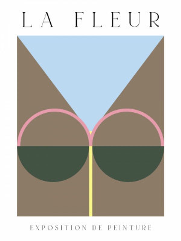 La Fleur Geometric Flowers Poster Set 2