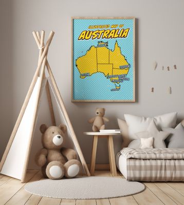 Australia Pop Art Map