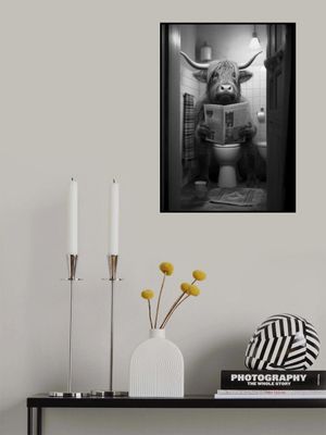 Highland Cow In the Toilet