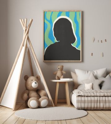 Anonymous Portrait In Cool Colors