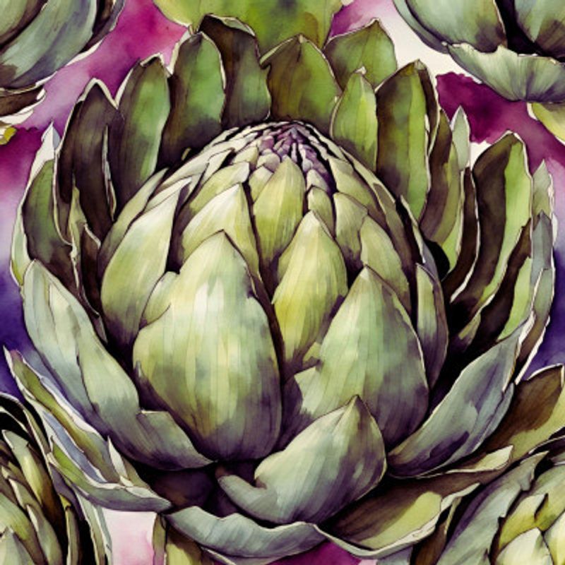 Artischocke, Aquarell, Ink