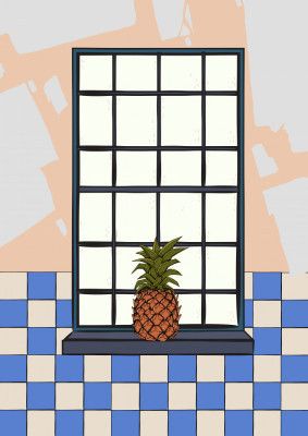 Stylized Pineapple Illustration