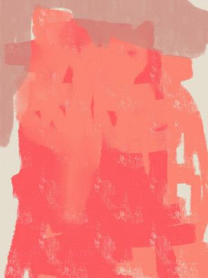 Abstract Painting In Pastel Colors. Pink and orange.