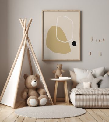Beige and Black Geometric Shapes