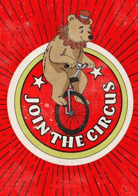 Join the Circus Vintage Bear Commercial