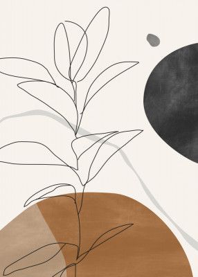 Abstract Art Minimal Plant