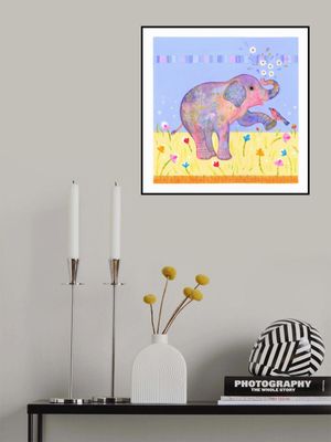 Baby Elephant and Bird