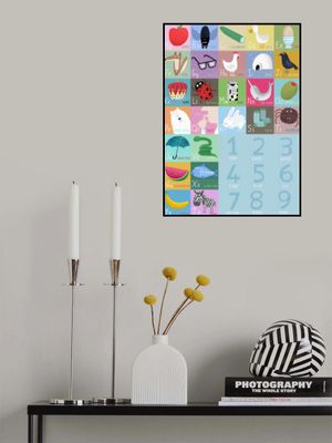 Cute Colorful Alphabet and Counting Illustration