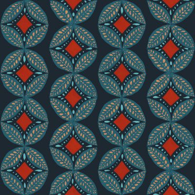 Geometric Leaves Modern Medallion Mosaic