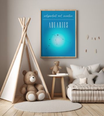 Aquarius Zodiac Print Art