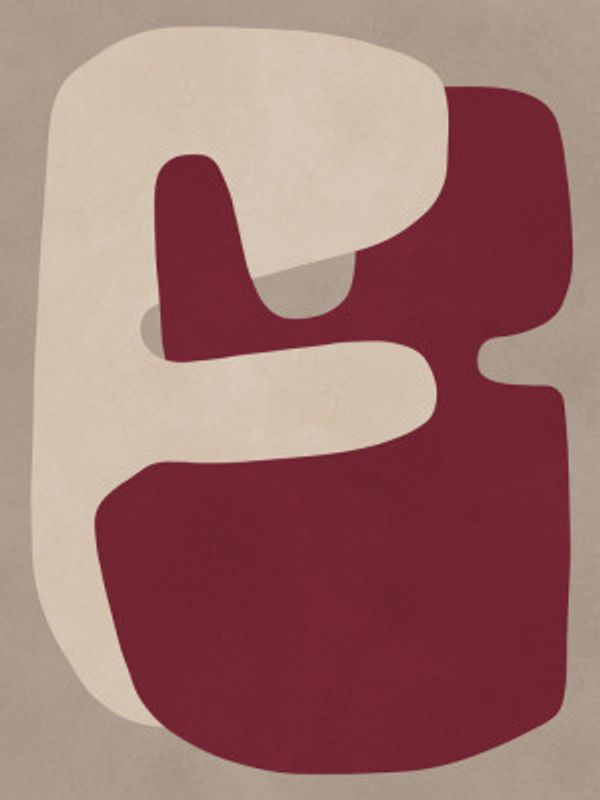 Red geometric shapes