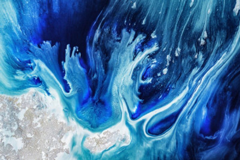 Underwater Bright Blues Untouched Waterways - Ocean Vibes