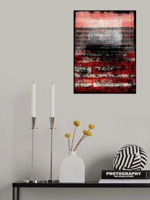 Monochromatic Lines Abstract Artwork