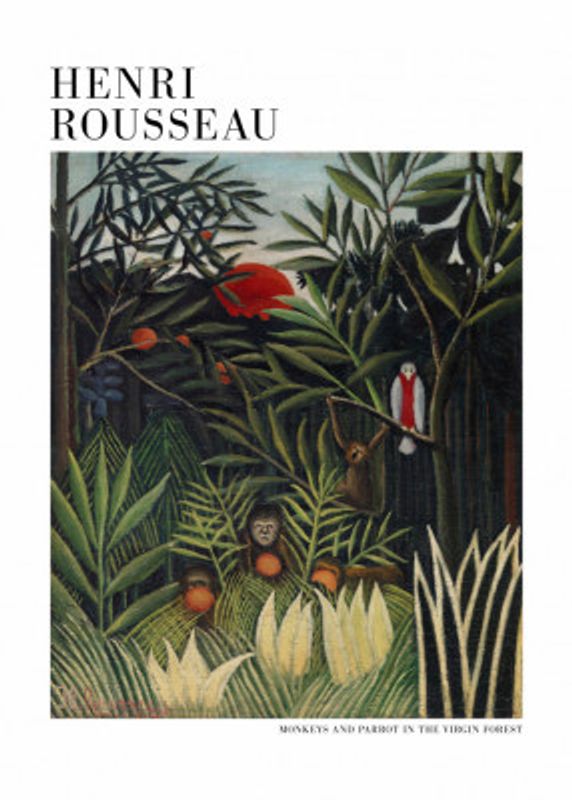 Monkeys And Parrot In The Virgin Forest