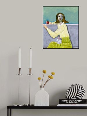 Lady Sitting with Rabbit