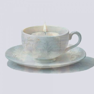 Christmas In a Tea Cup White No3