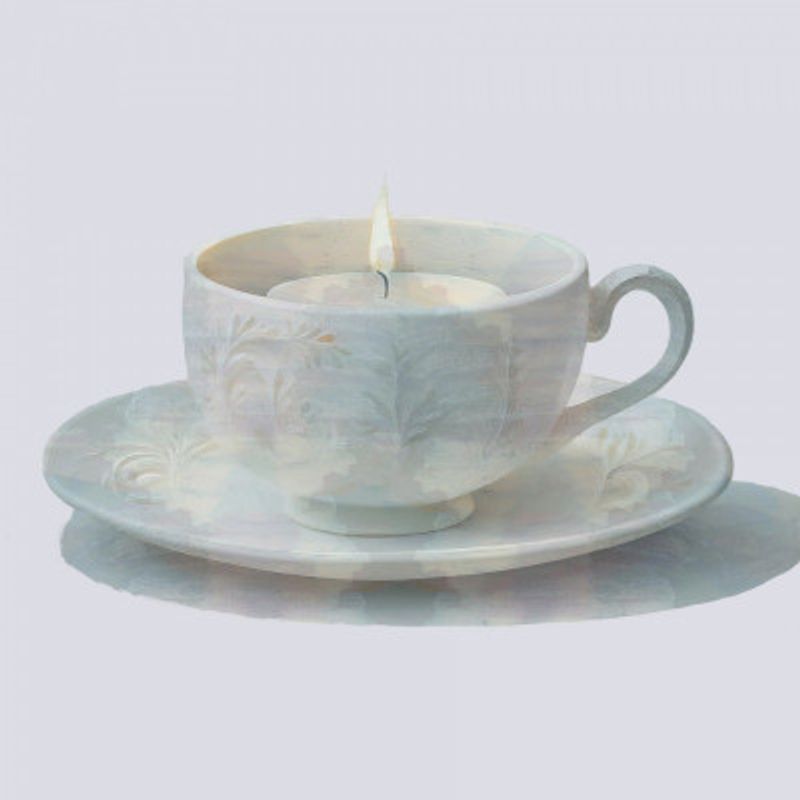 Christmas In a Tea Cup White No3