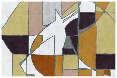 Abstract Geometric Forms in Warm Tones